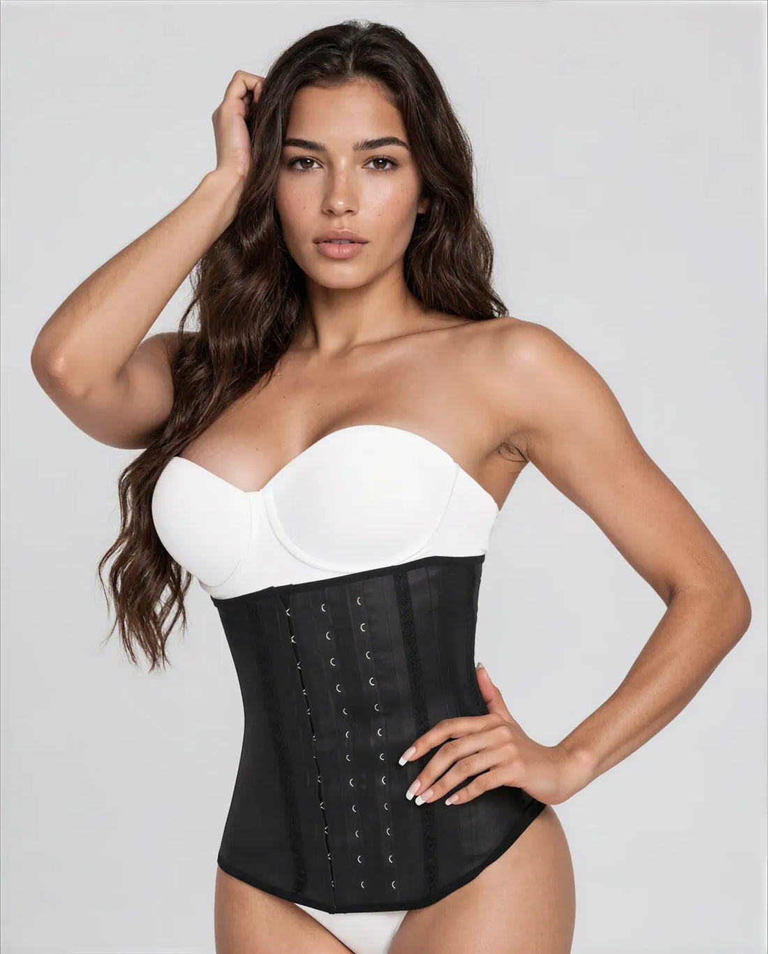 CYRA Long Sculpt Waist Trainer in Onyx — front product view