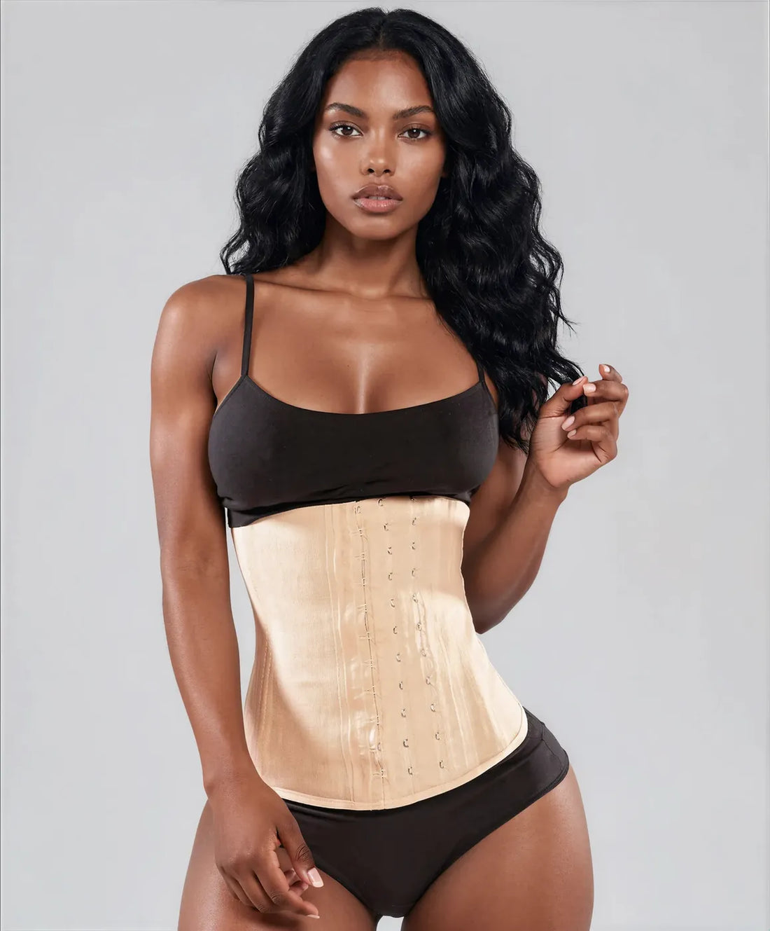 CYRA Long Sculpt Waist Trainer in Onyx — front product view