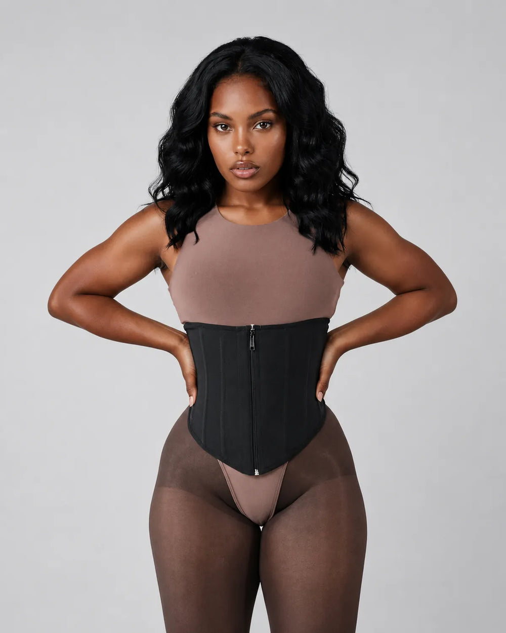 CYRA Sculpt Waist Trainer Latex-Free in Onyx — front product view