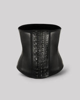 CYRA Long Sculpt Waist Trainer in Onyx — front product view showing the hook-and-eye closure