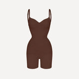 CYRA Low-Back Sculpt Bodysuit in Cocoa, product view