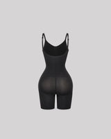 CYRA Sculpt Mid-Thigh Bodysuit in Onyx — back product view