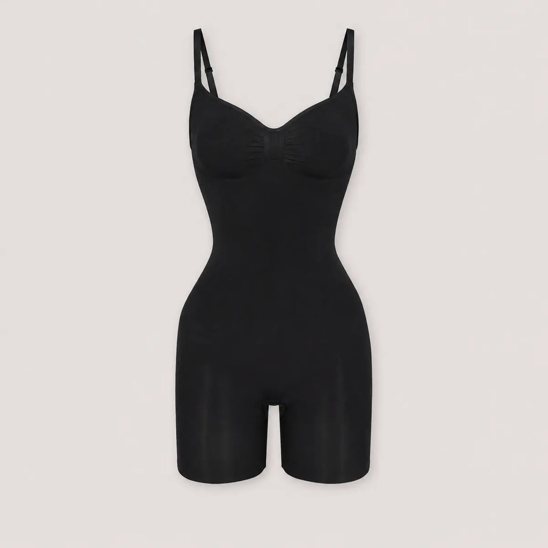 CYRA Sculpt Mid-Thigh Bodysuit in Onyx — front product view