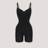 CYRA Sculpt Mid-Thigh Bodysuit in Onyx — front product view