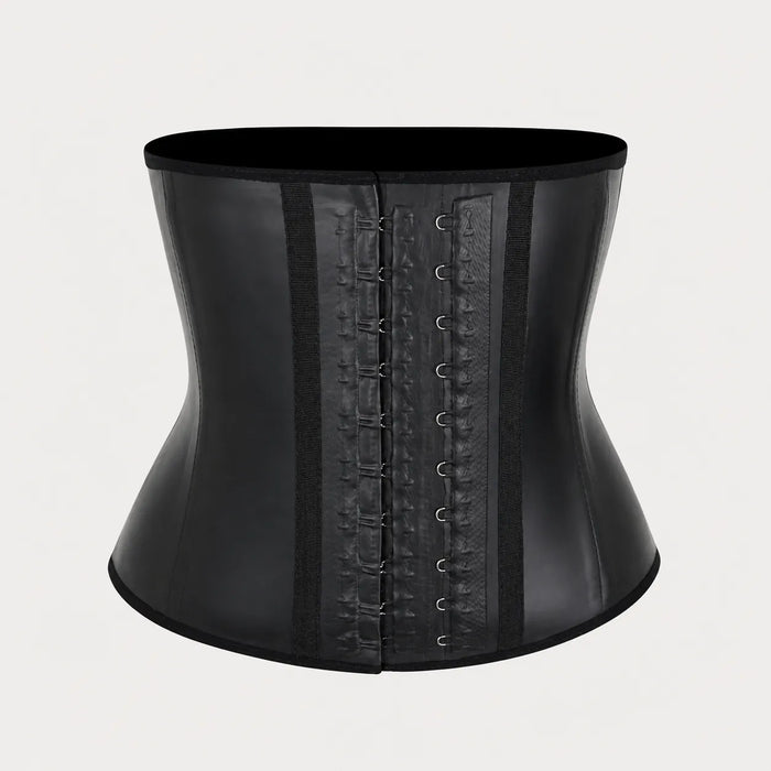 CYRA Sculpt Short Latex Waist Trainer in Onyx — front product view