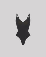CYRA Sculpt Thong Bodysuit in Onyx — front product view