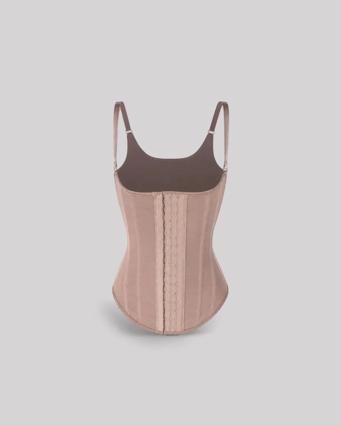 Sandstone — CYRA Sculpt Vest Waist Trainer, back view on model