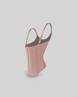 Sandstone — CYRA Sculpt Vest Waist Trainer, angled side product view showing the boning channels