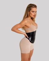 CYRA Sculpt Waist Trainer Latex in Onyx — three-quarter view on model