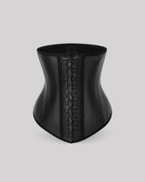 CYRA Sculpt Waist Trainer Latex in Onyx — front product view showing the hook-and-eye closure