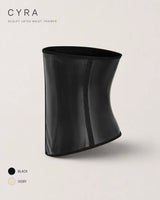 CYRA Sculpt Short Latex Waist Trainer in Black — side product view