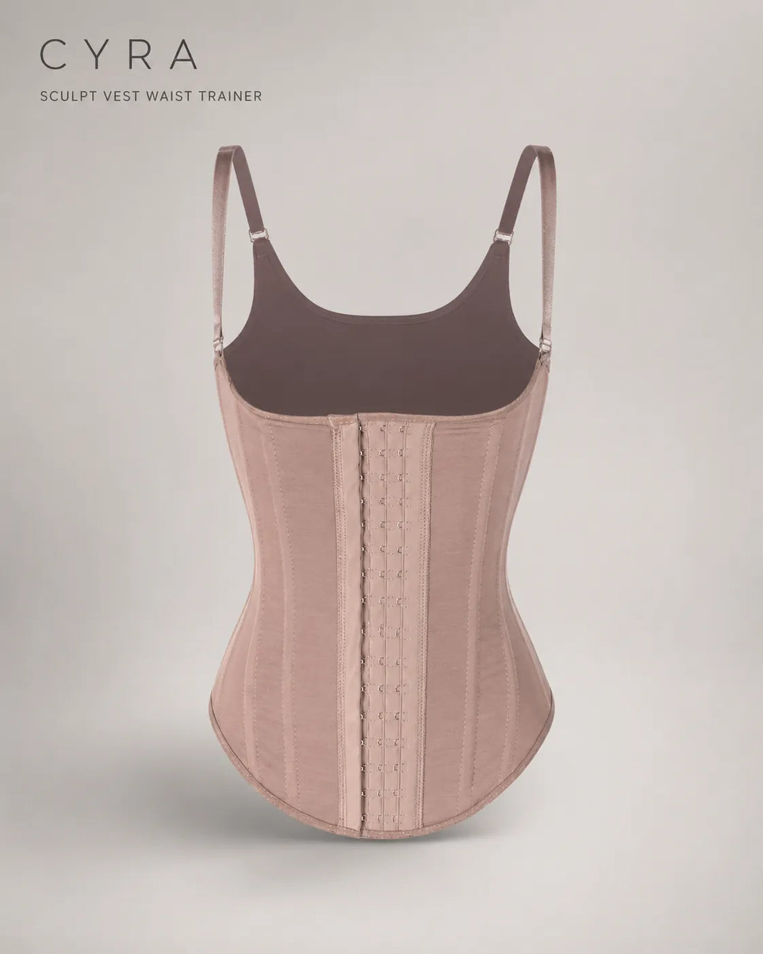 CYRA Sculpt Vest Waist Trainer in Sandstone — front product view
