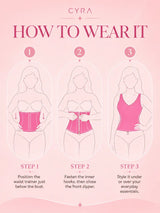 CYRA Sculpt Zip Waist Trainer — how to wear guide